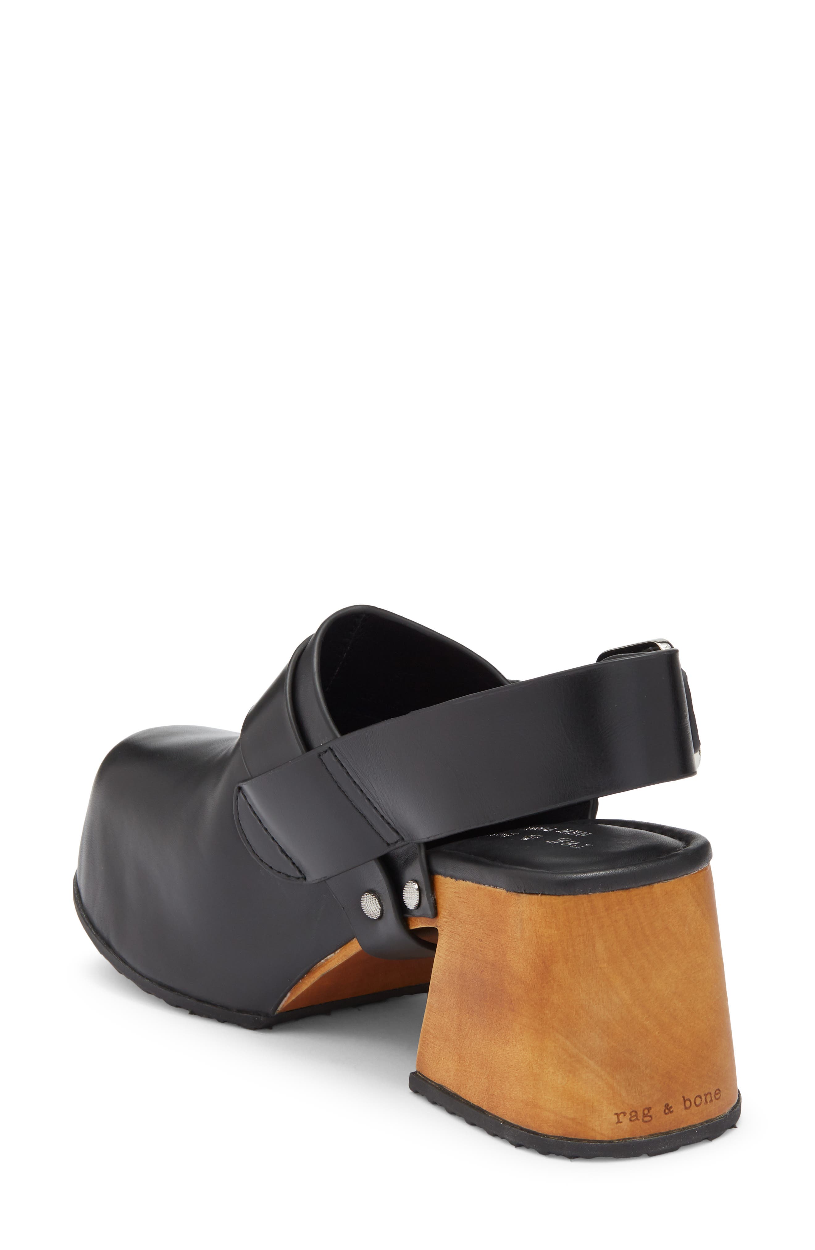 rag & bone Farrah Harness Clog, Alternate, color, Black