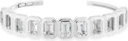 Wyld Box Ray of Light Quatrum Sterling Silver & White Topaz Cuff Bracelet