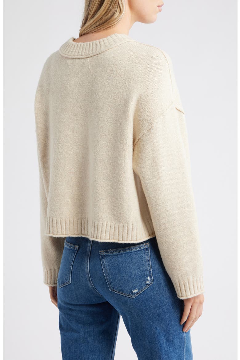 Crop Sweater, Alternate, color, OATMEAL