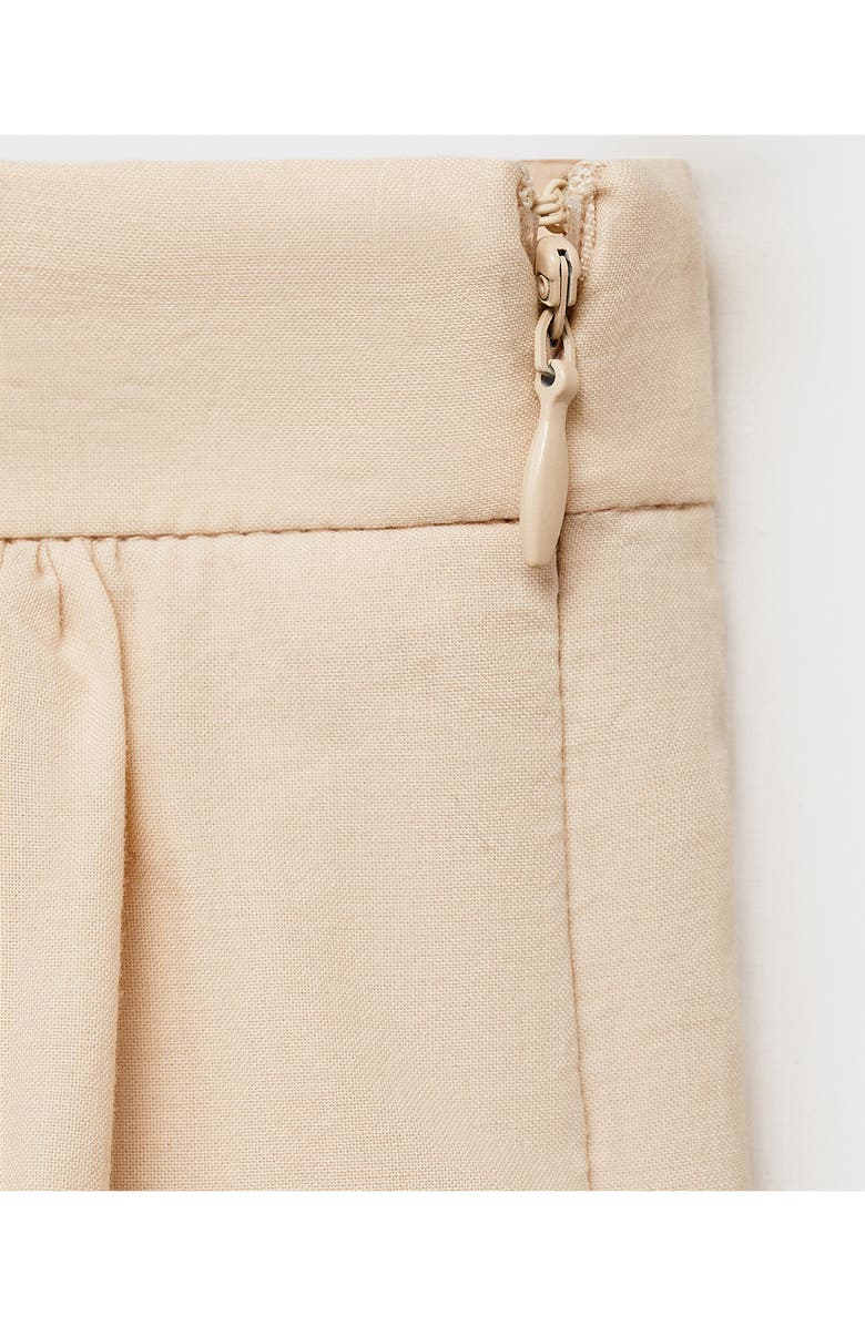 MANGO Eyelet Embroidered Cotton Midi Skirt, Alternate, color, Beige