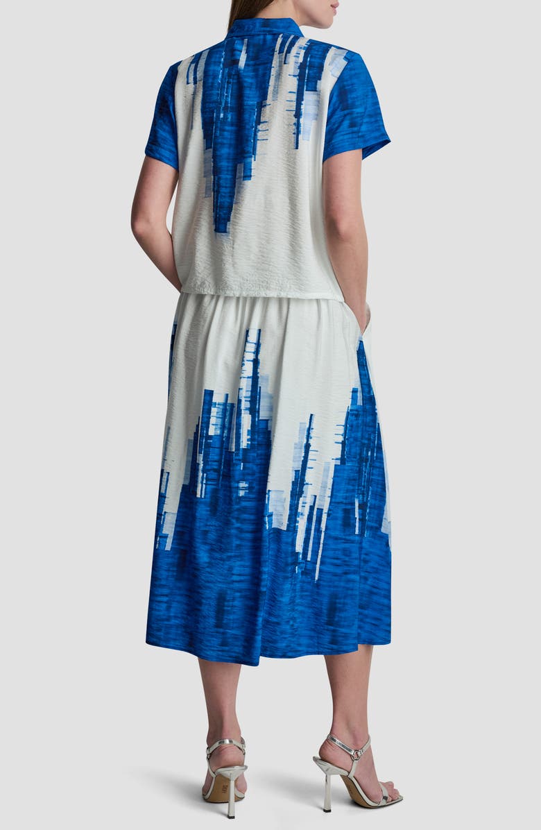 DKNY Upstate Printed Rumpled Voile Button-Up Shirt, Alternate, color,