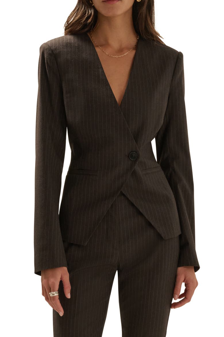 The Crosby Pinstriped Blazer, Main, color, ESPRESSO PINSTRIPE