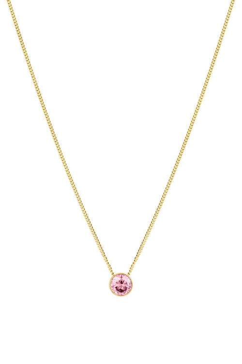 Set & Stones Birthstone Station Necklace In Transparent