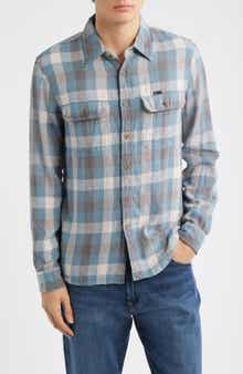 Curtis Check Linen & Cotton Button-Up Work Shirt