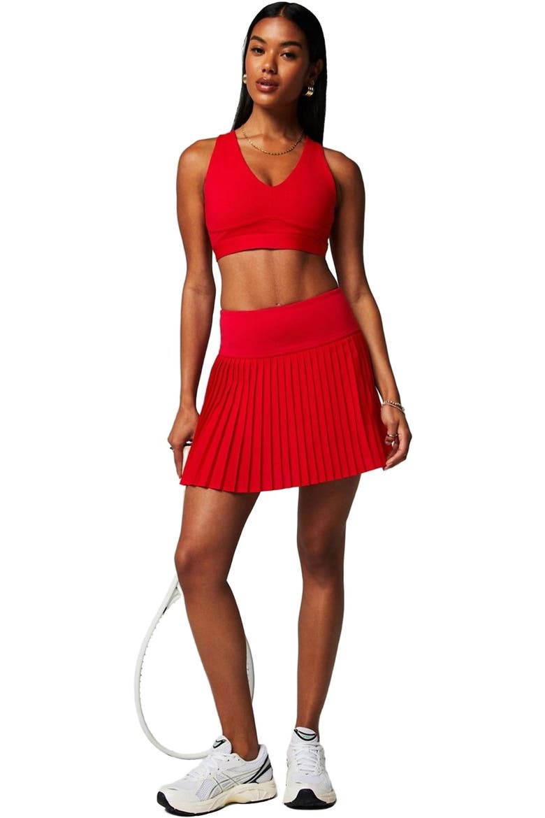 Women's Hot Shot Pleated Skirt, Alternate, color, Heated Red