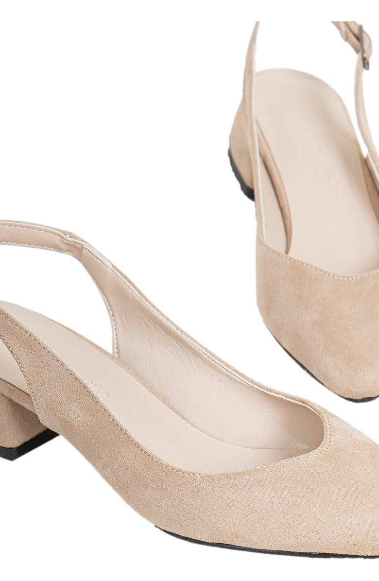 Forever & Always Shoes Emma Slingback Flat Heels, Alternate, color, Beige