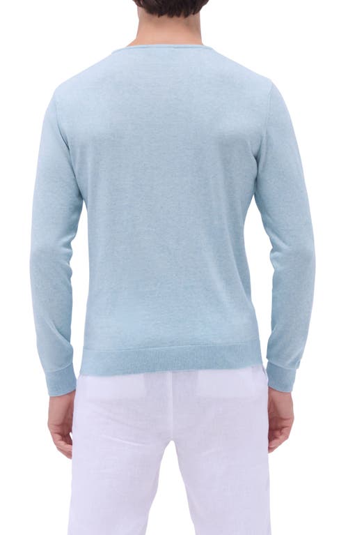 Bugatchi Cotton & Cashmere Crewneck Sweater In Celadon