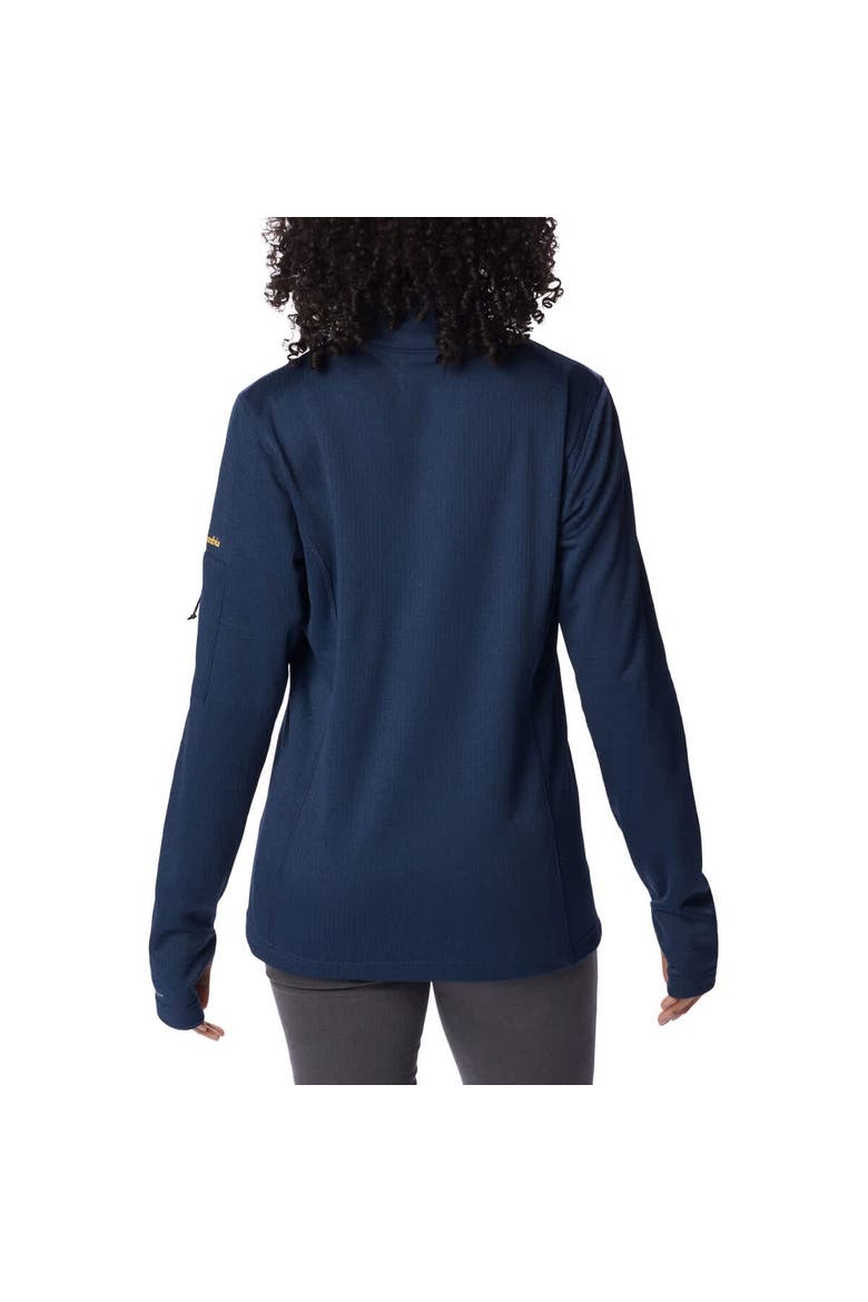 Women's Columbia Navy Michigan Wolverines Park View Omni-Wick Half-Zip Top, Alternate, color, Navy