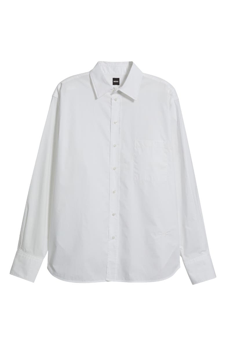 BOSS Saturday Button-Up Shirt, Main, color, Bright White