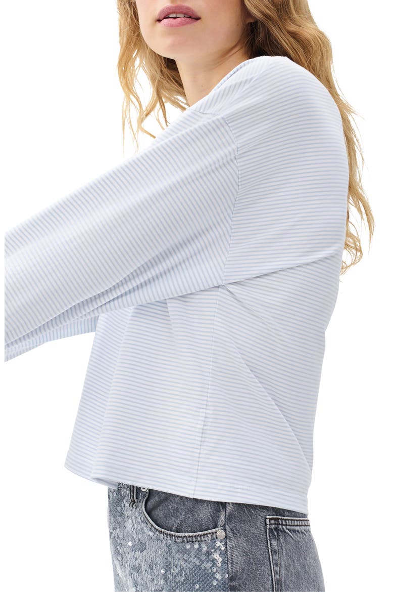 Kelly Stripe Boxy T-Shirt, Alternate, color, LIGHT BLUE