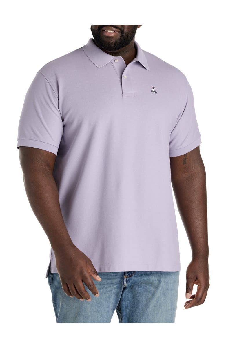 Psycho Bunny Big & Tall Piqué Polo Shirt, Main, color, Lavendar Grey