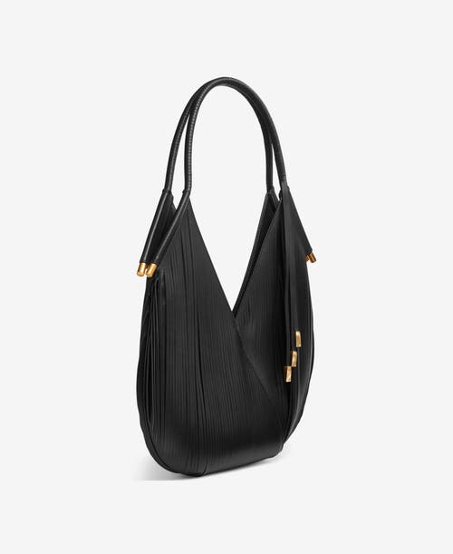 Donna Karan Baldwin Mini Shoulder In Black/gold