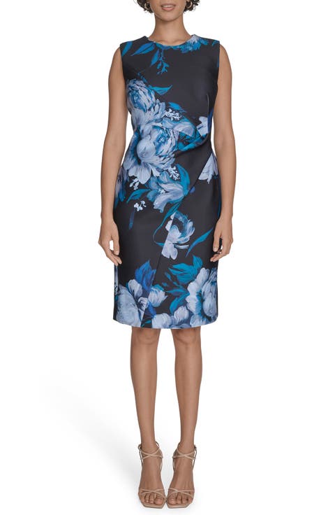 Floral Sleeveless Sheath Dress