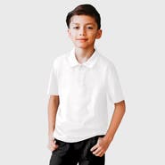 CITY THREADS Boys Soft 100% Cotton Jersey 2-Button Short Sleeve Polo Shirt