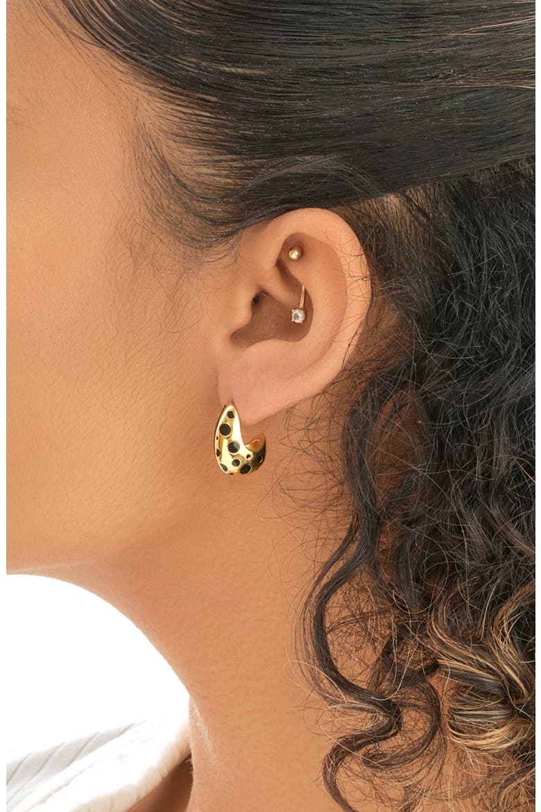 Lisha Hoop Earrings, Alternate, color, GOLD
