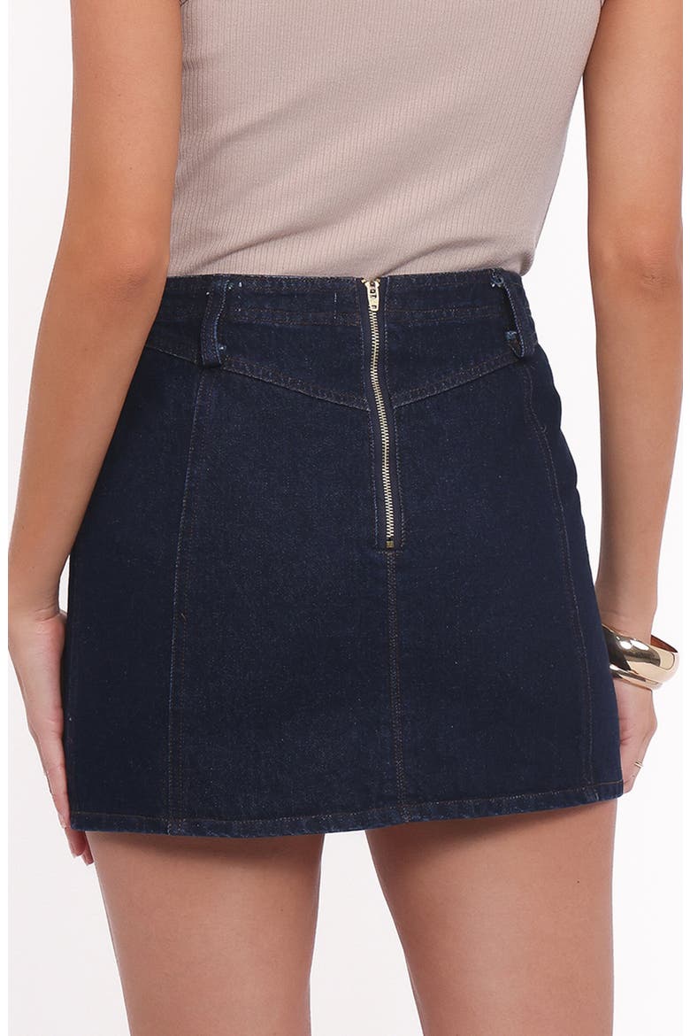 Narla Denim Miniskirt, Alternate, color, DARK DENIM