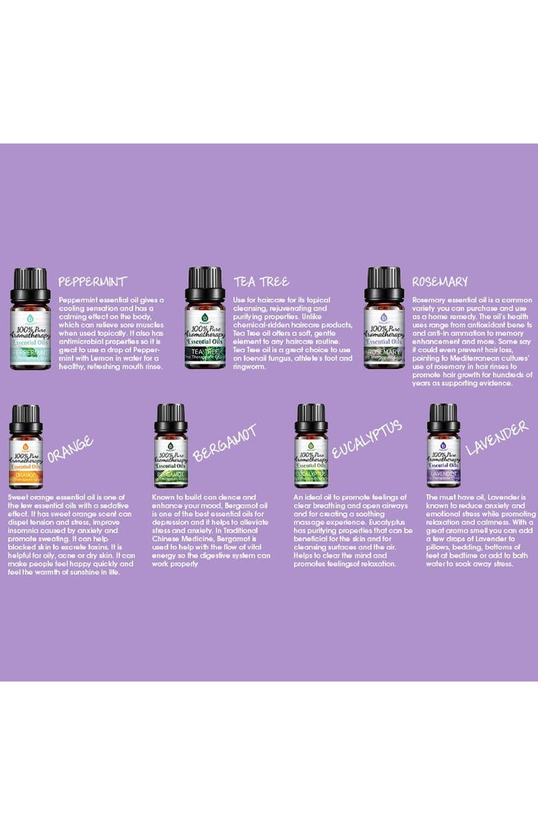 PURSONIC 14 Pack of 100% Pure Essential Aromatherapy Oils, Alternate, color, Multicolor