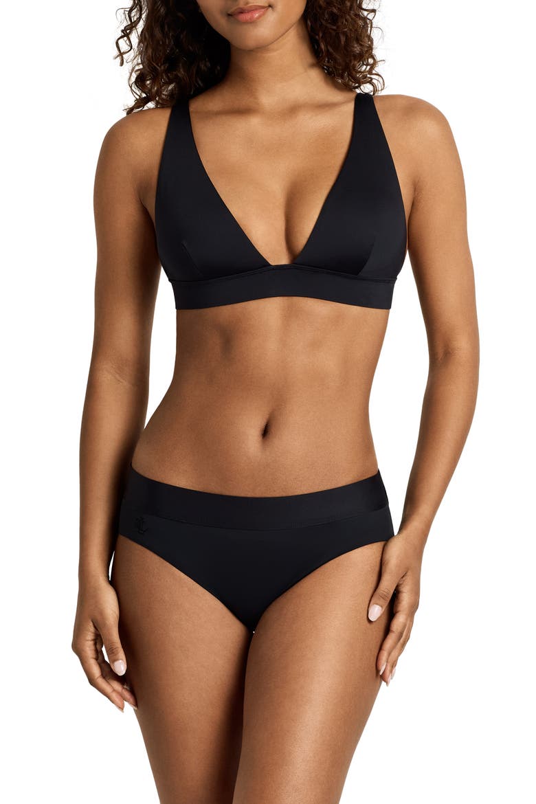 Classic Band Hipster Bikini Bottoms, Alternate, color, BLACK