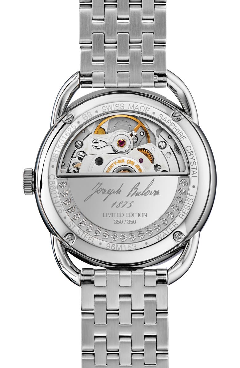 BULOVA Joseph Bulova Commodore Bracelet Watch, Alternate, color, Silver-Tone