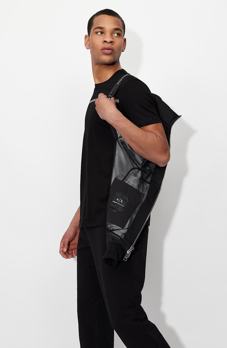 Armani Exchange Classic Yacht Cotton Blend Jacket with Hidden Hood, Alternate, color, 