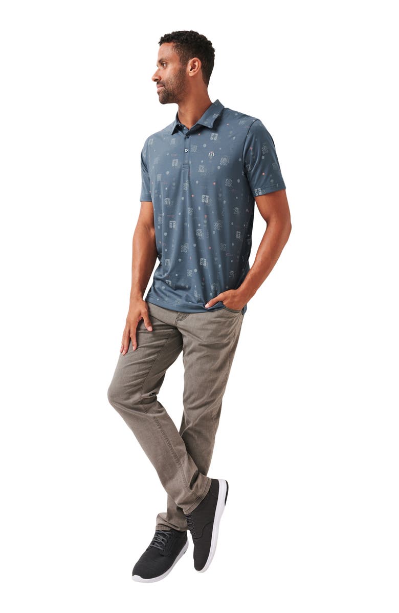 TravisMathew Quick Trip Polo, Alternate, color, Mood Indigo/ Vintage Indigo