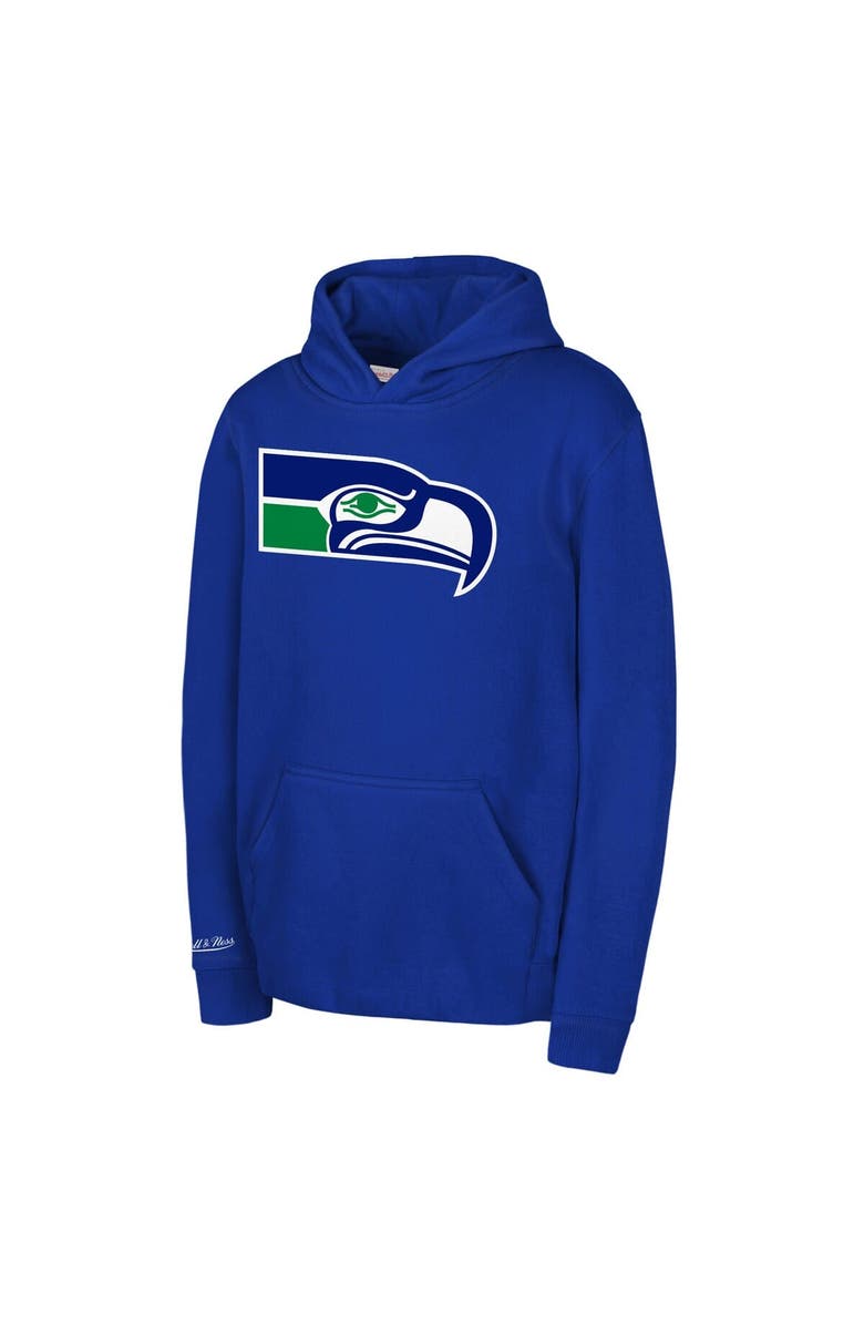 Mitchell & Ness Youth Mitchell & Ness Royal Seattle Seahawks Retro Logo Hoodie, Main, color, Royal