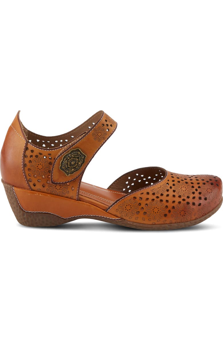 L'Artiste by Spring Step Americana Ankle Strap Clog, Alternate, color, Camel