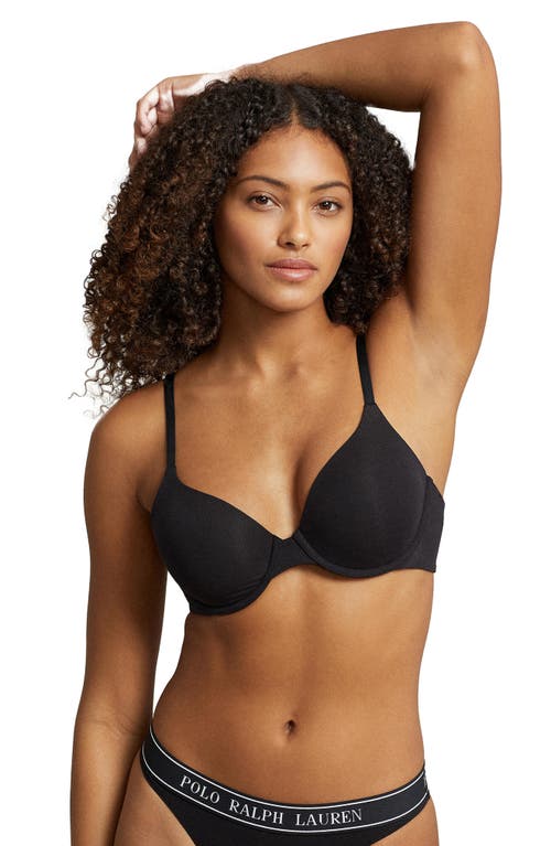 Polo Ralph Lauren Underwire T-shirt Bra In Black