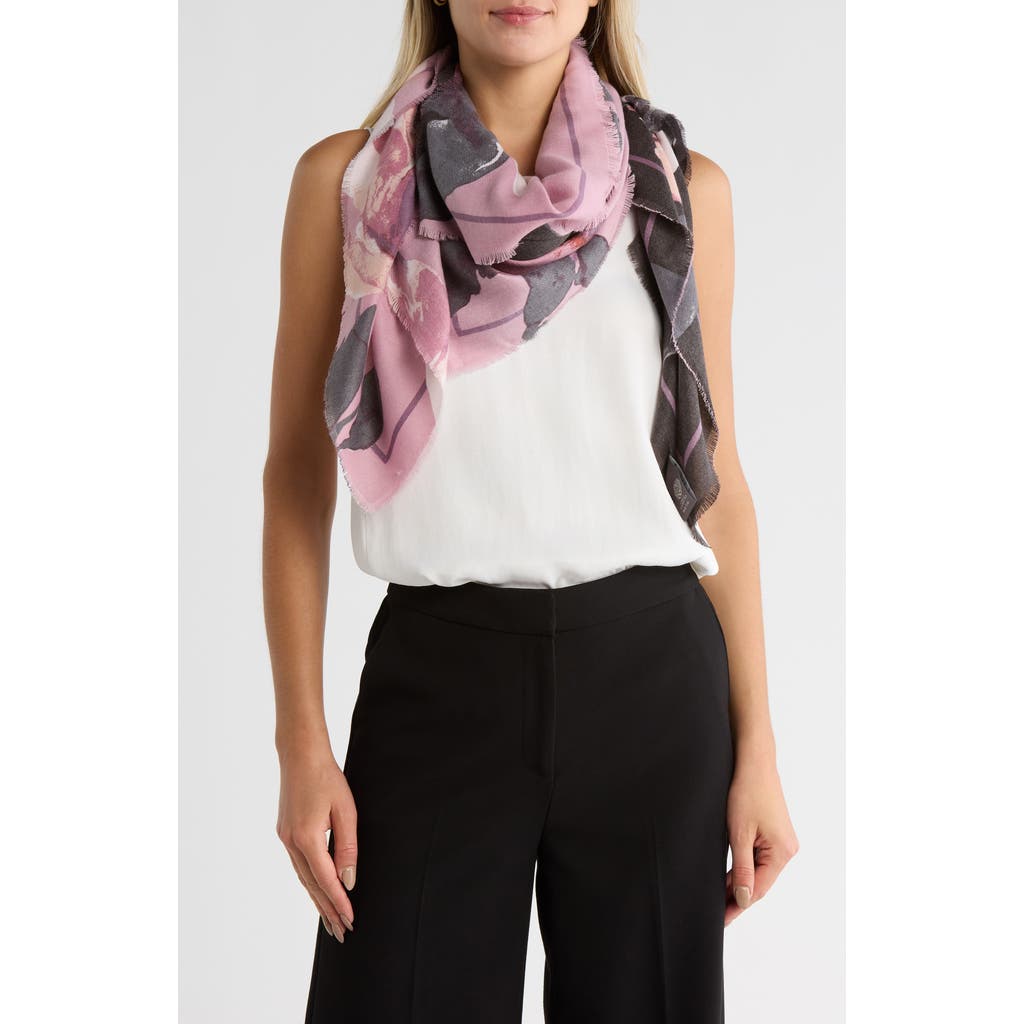 Vince Camuto Rosette Colorblock Supersoft Square Scarf In Multi
