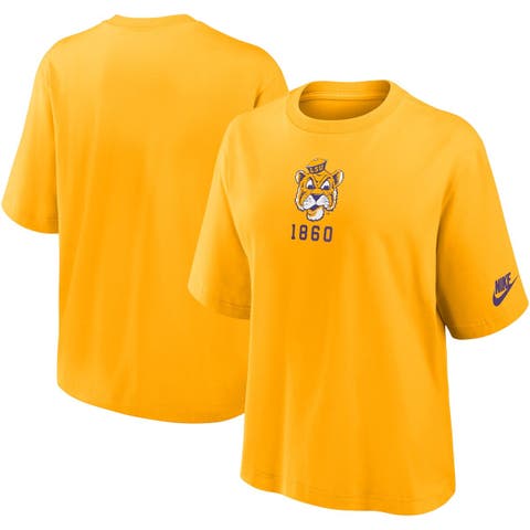 Women's Nike Gold LSU Tigers Legacy Established Boxy T-Shirt