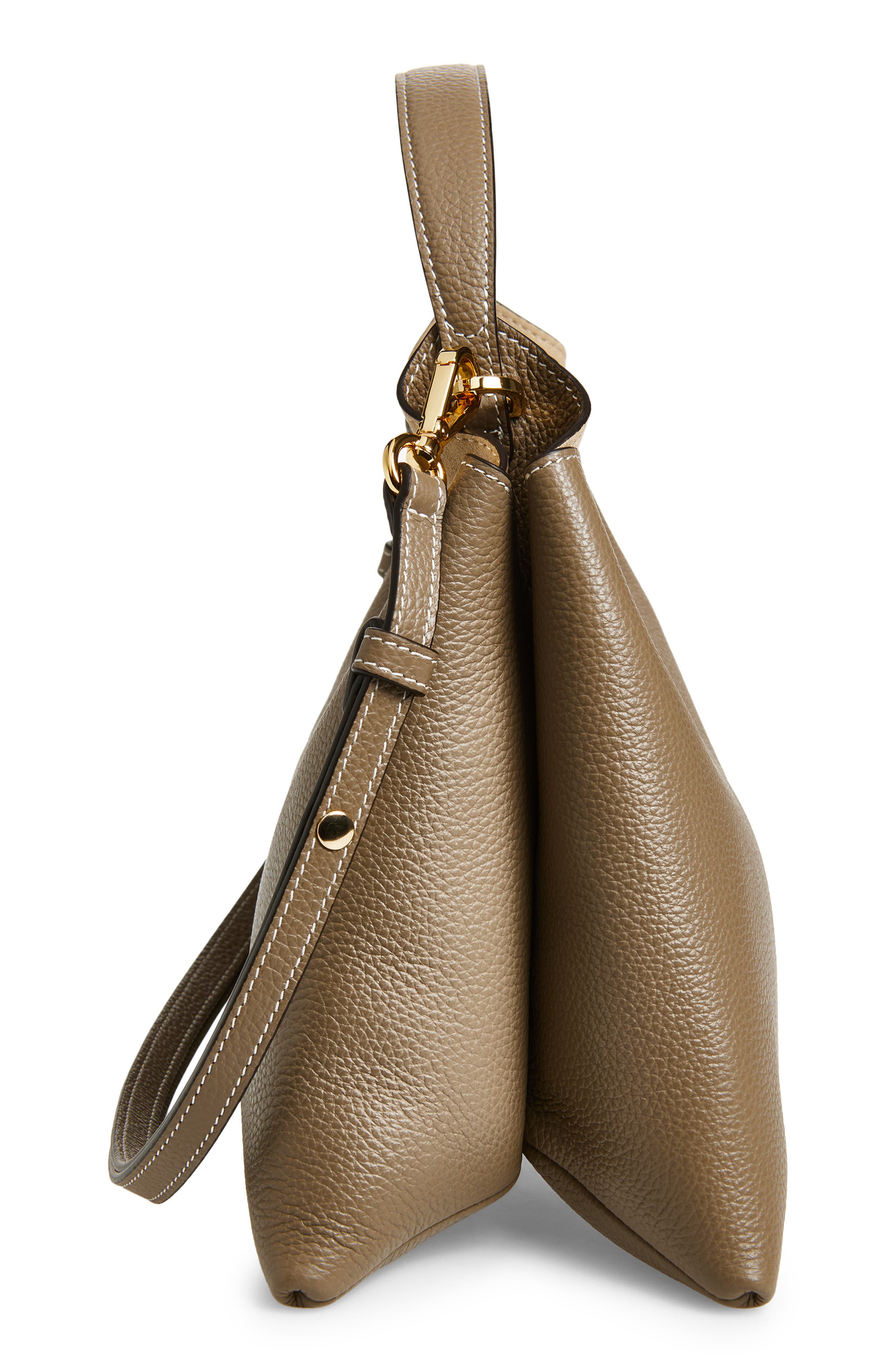 Ree Projects Elieze Medium Leather Handbag, Alternate, color, Dark Taupe Grey