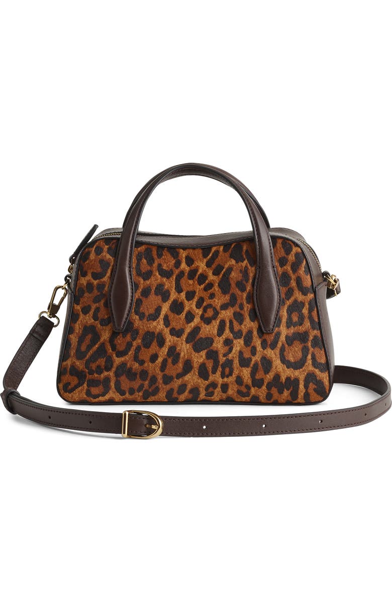 Madewell The Genuine Calf Hair Mini Crossbody Bag, Main, color, Caramel Multi