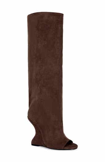 Vincent Knee High Open Toe Boot