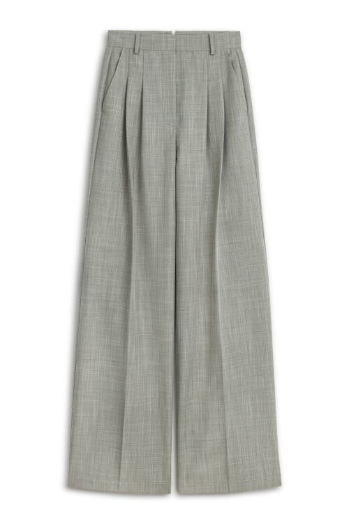 Shop Nocturne Double Pleated Pants In Grey