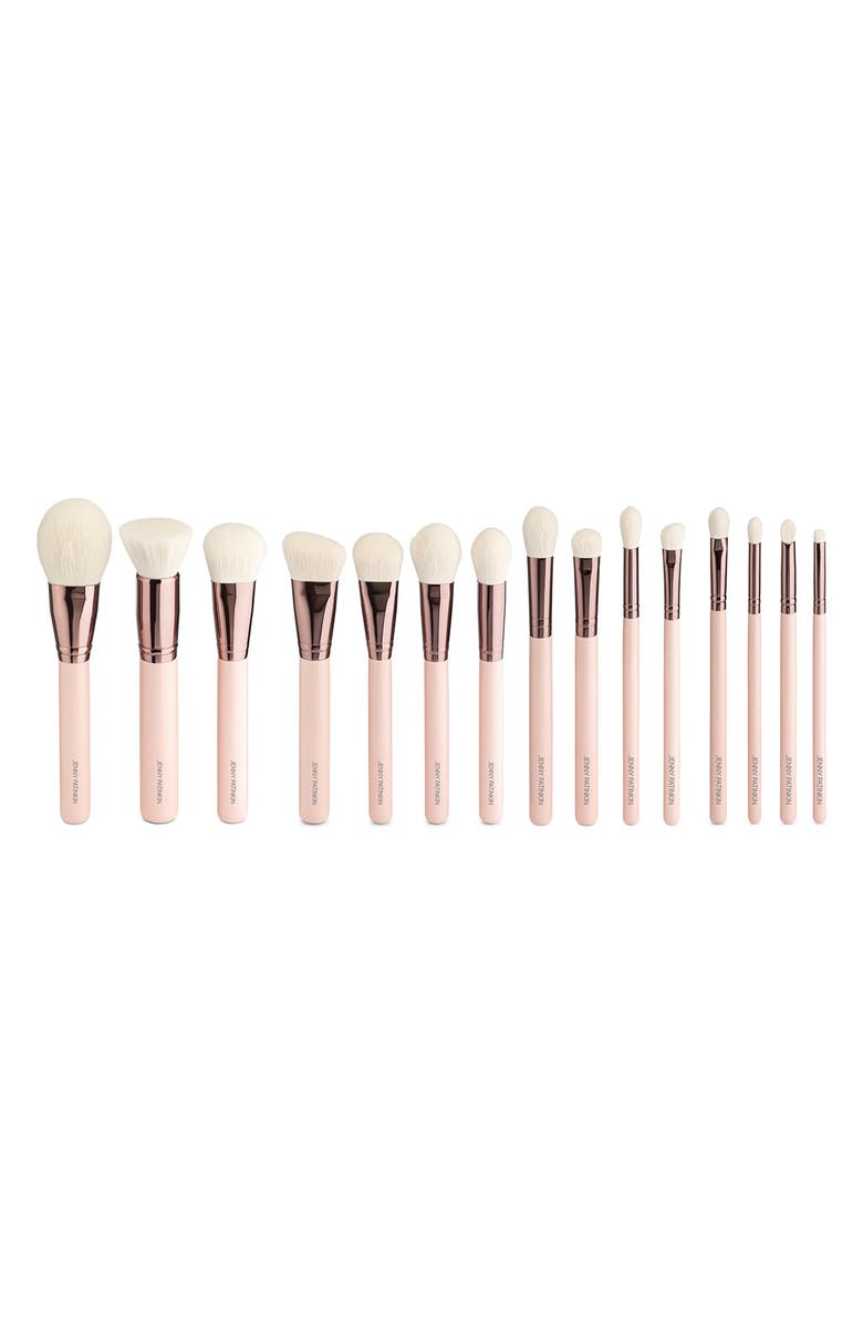 Jenny Patinkin 15-Piece About Face Makeup Brush Set, Main, color, Pink