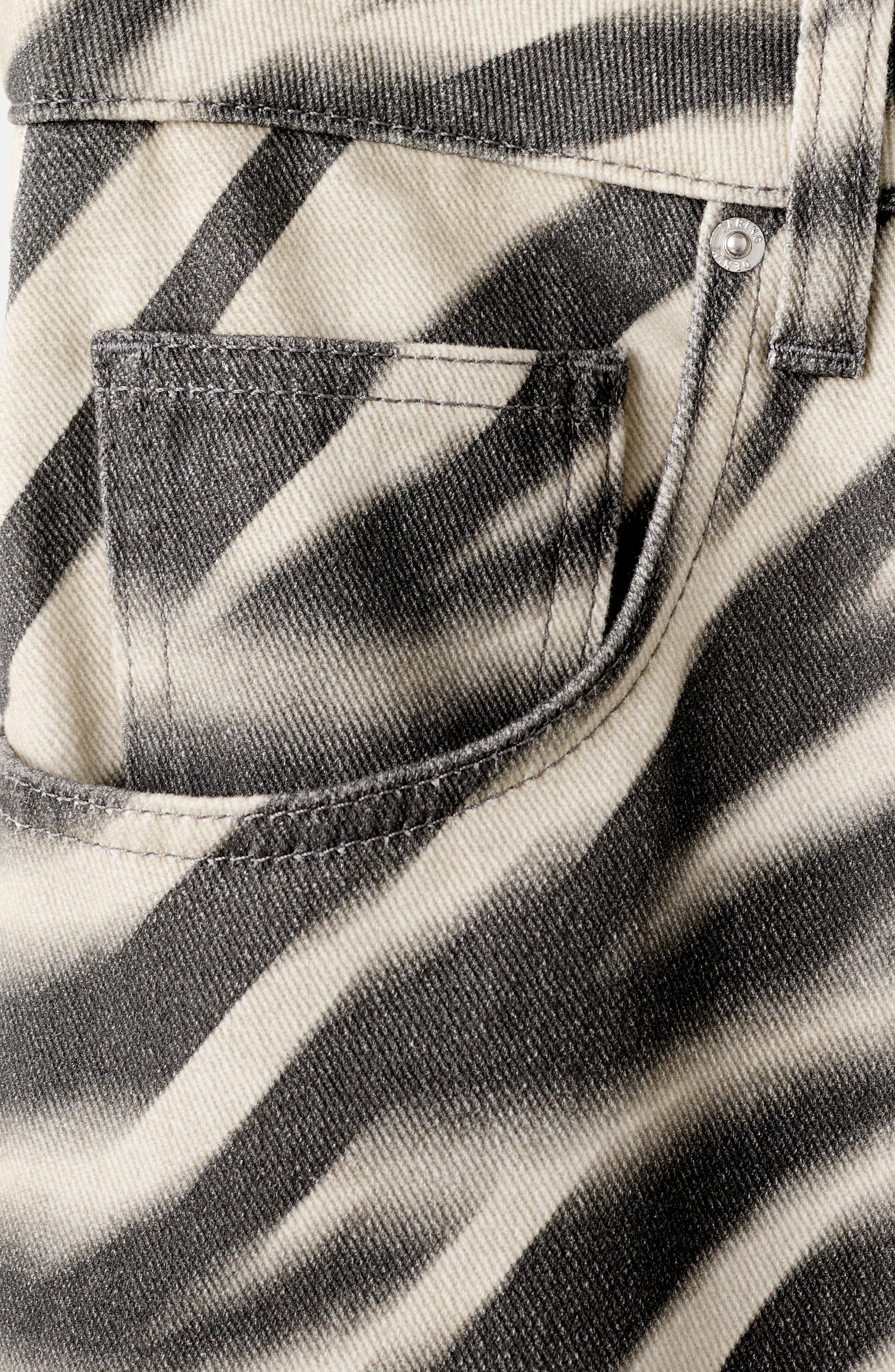 Zebra Print Straight Leg Jeans - image 2