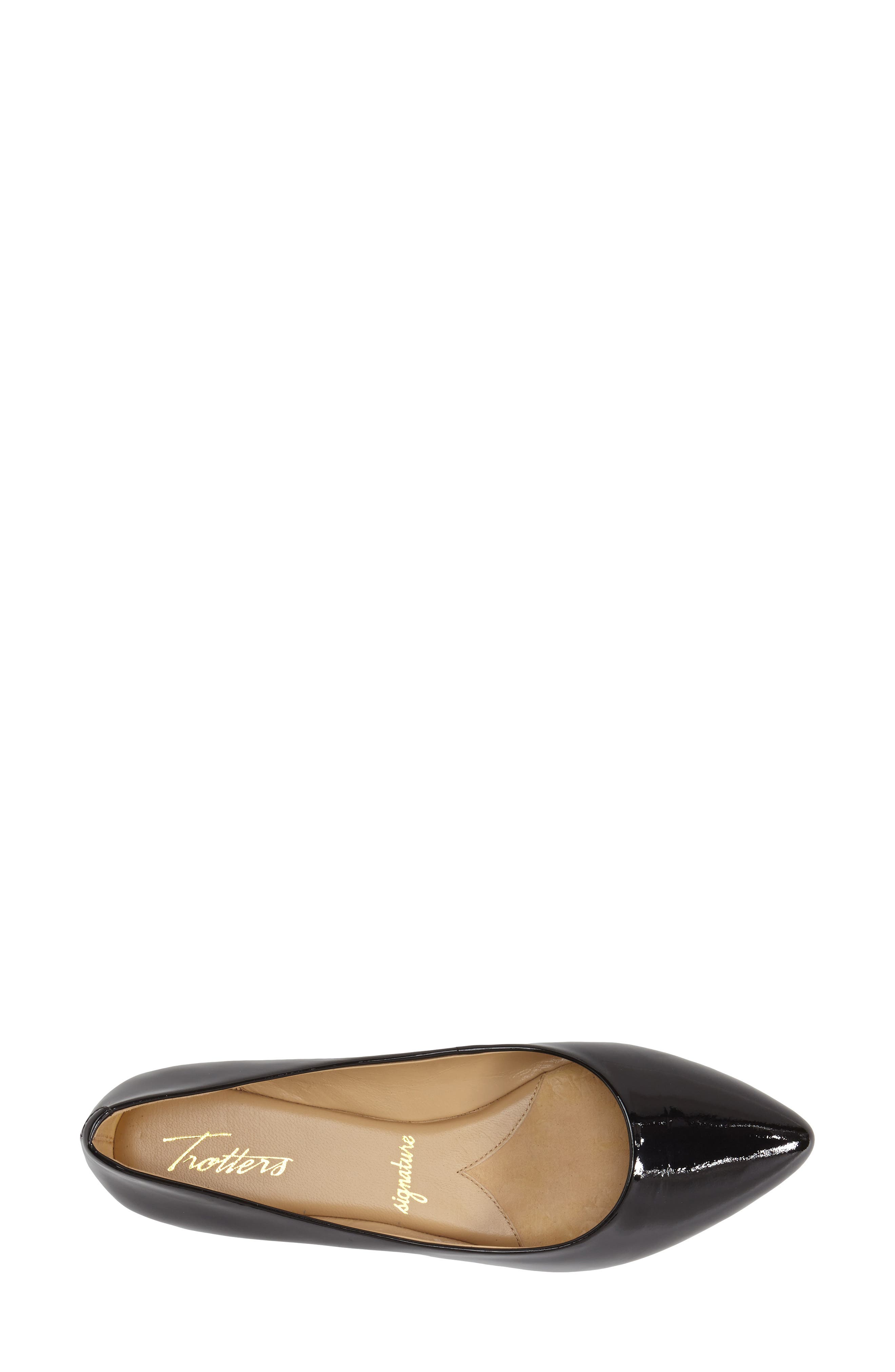 Trotters Estee Ballet Flat, Alternate, color, Black Patent