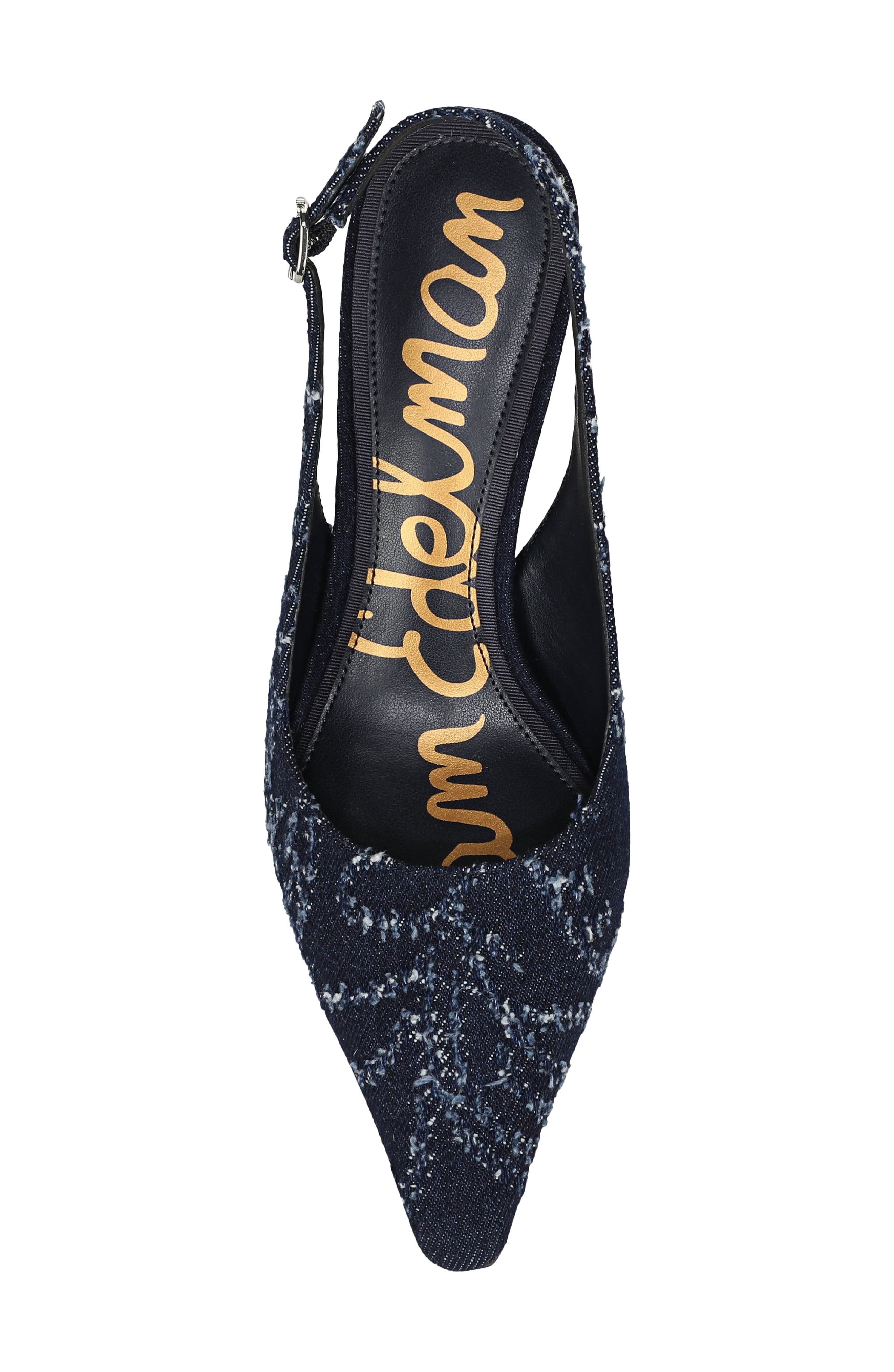 Bianka Slingback Pointed Toe Pump, Alternate, color, HUDSON NAVY