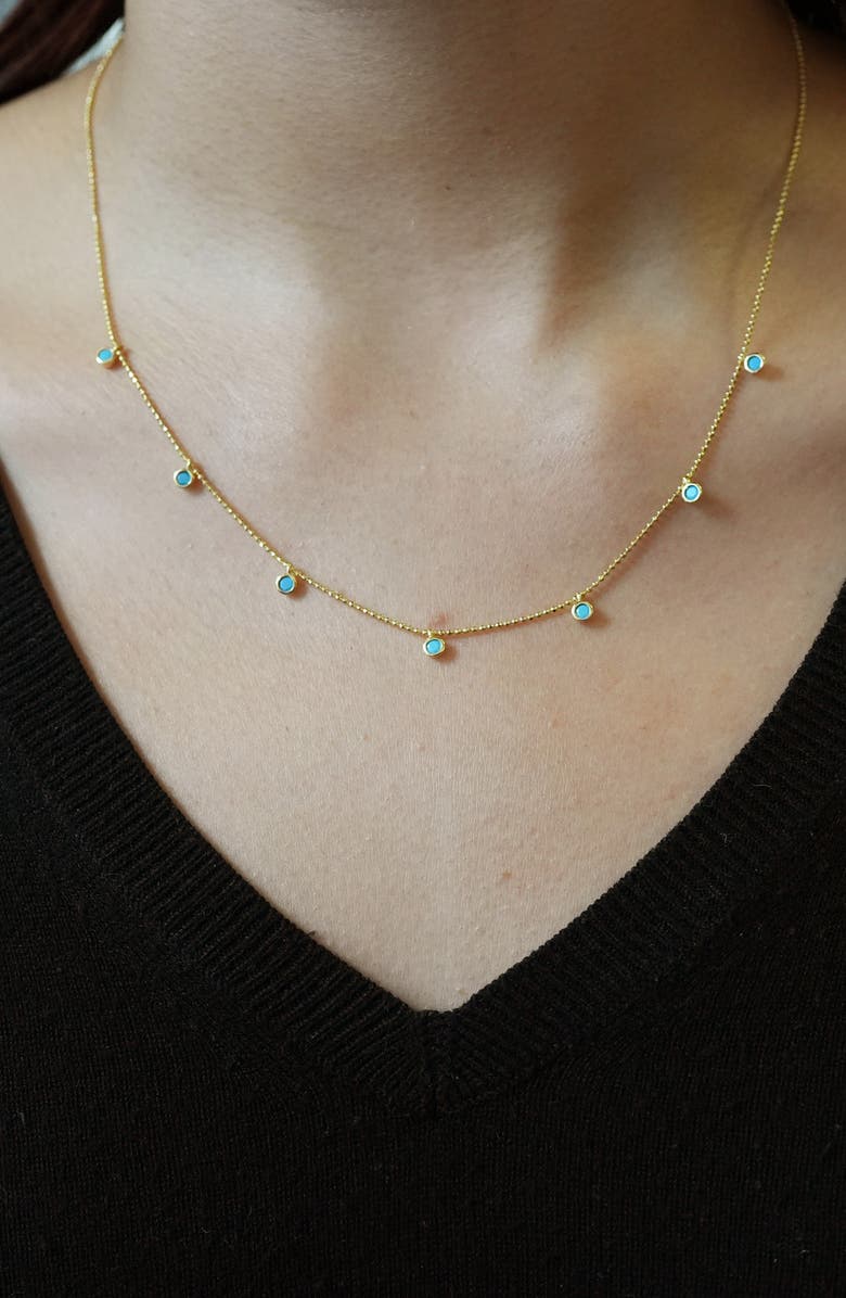 Argento Vivo Sterling Silver Turquoise Shaker Necklace, Alternate, color, 