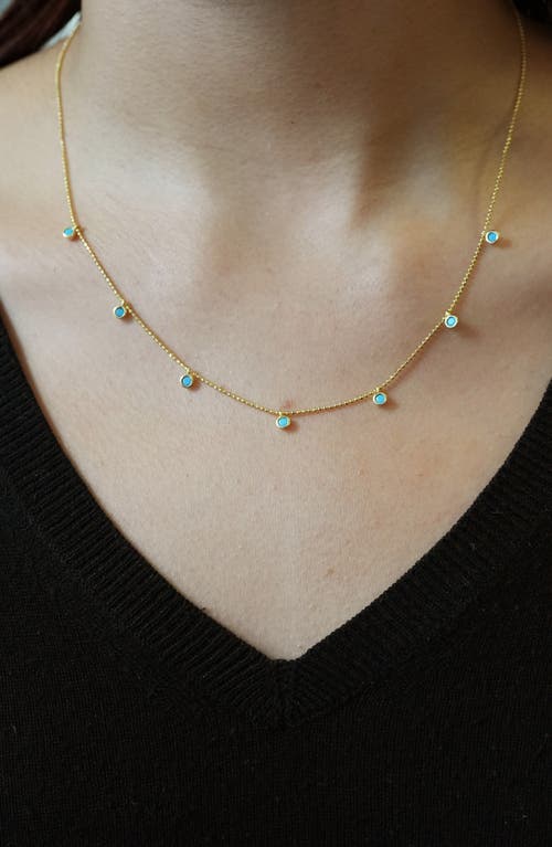 Argento Vivo Sterling Silver Turquoise Shaker Necklace In Gold