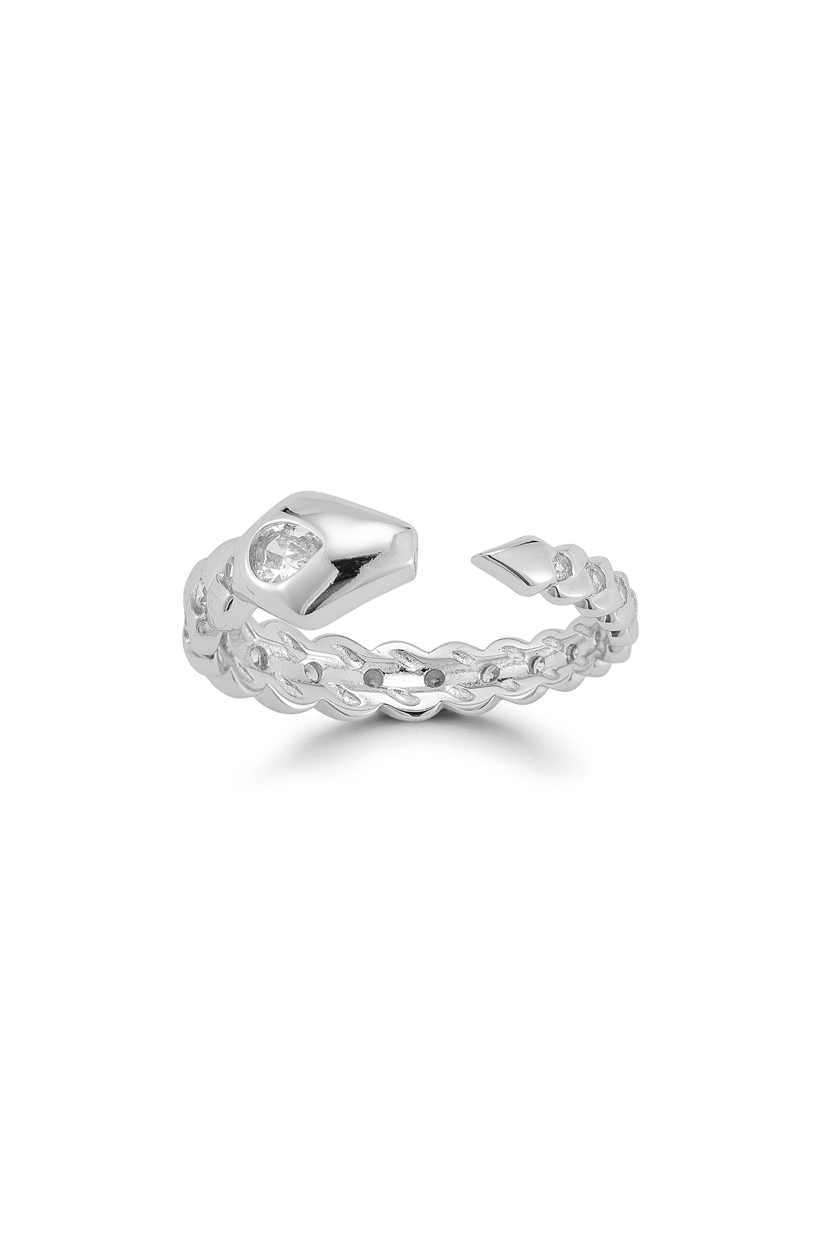 CHLOE AND MADISON Cubic Zirconia Snake Cuff BraceletPavé CZ Snake Cuff Bracelet