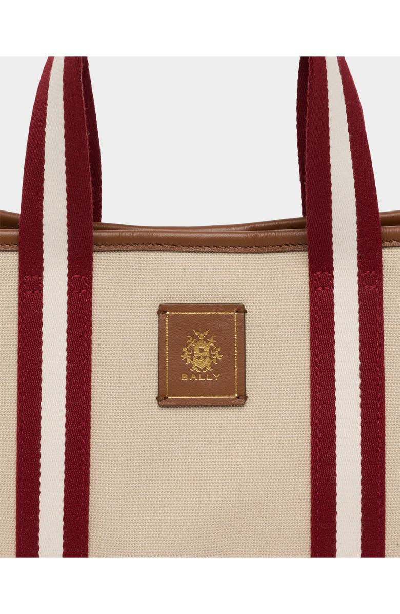 Bally Edelbliss Tote Bag in Canvas with a Bally Ribbon, Alternate, color, White
