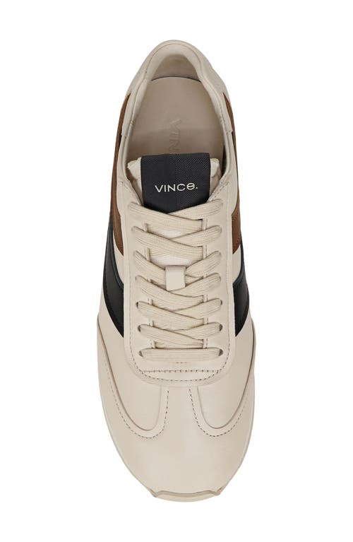 Shop Vince Oasis Runner Sneaker In Flax/elm Wood/blue Ink