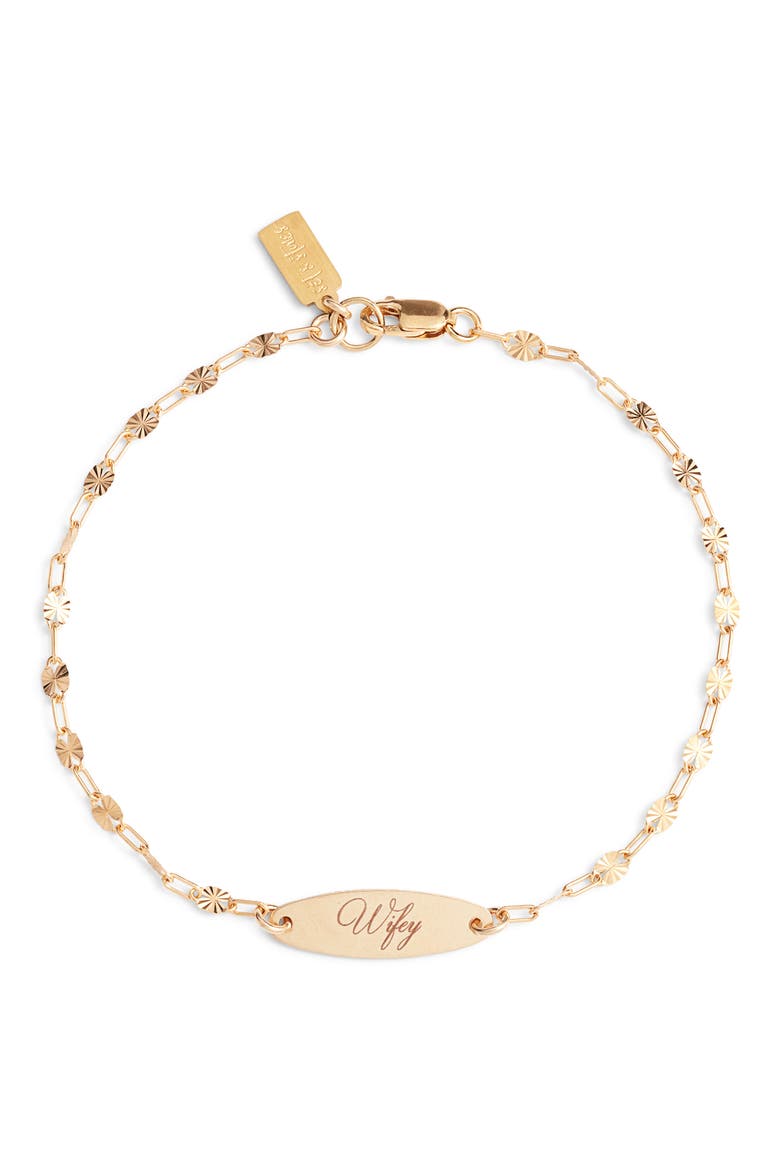 Wifey Banks Bracelet, Main, color, GOLD