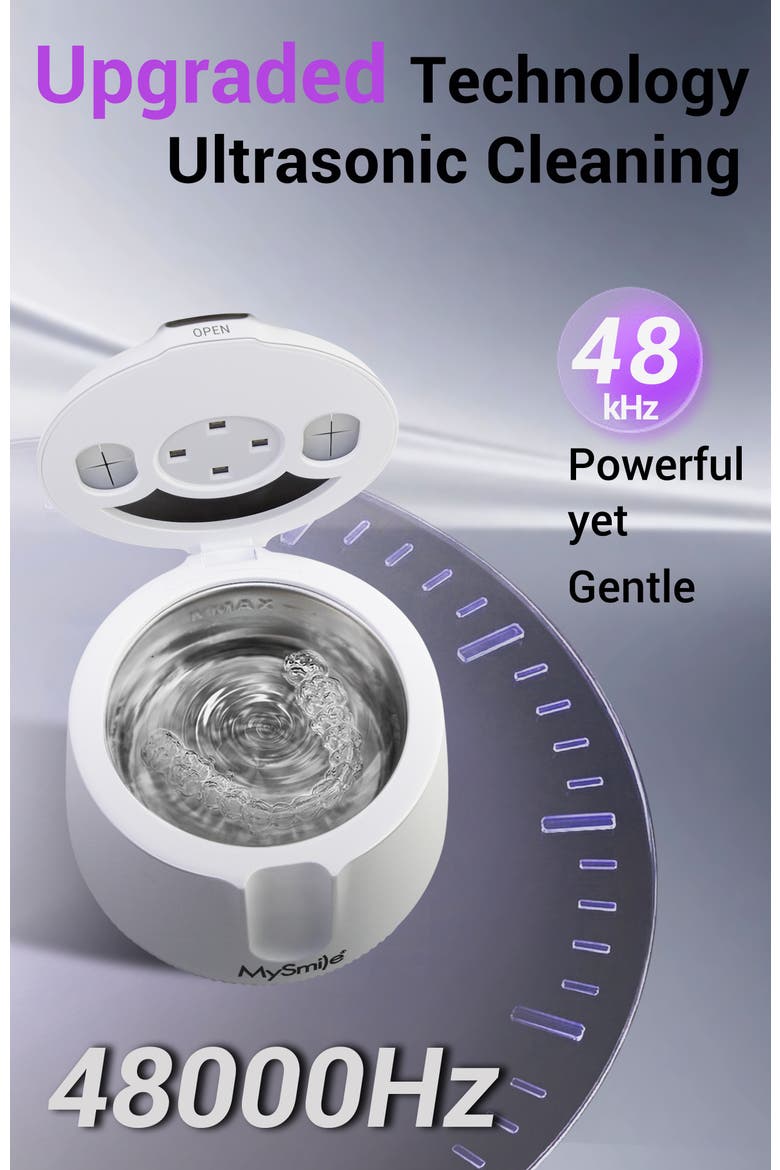 Cordless Ultrasonic Retainer & Jewelry Cleaning Pod with Digital Timer, Alternate, color, White