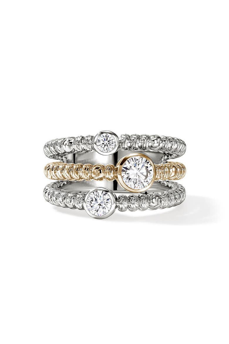 JH Lovestruck Heishi Lab Grown Diamond Ring, Main, color, SILVER AND GOLD
