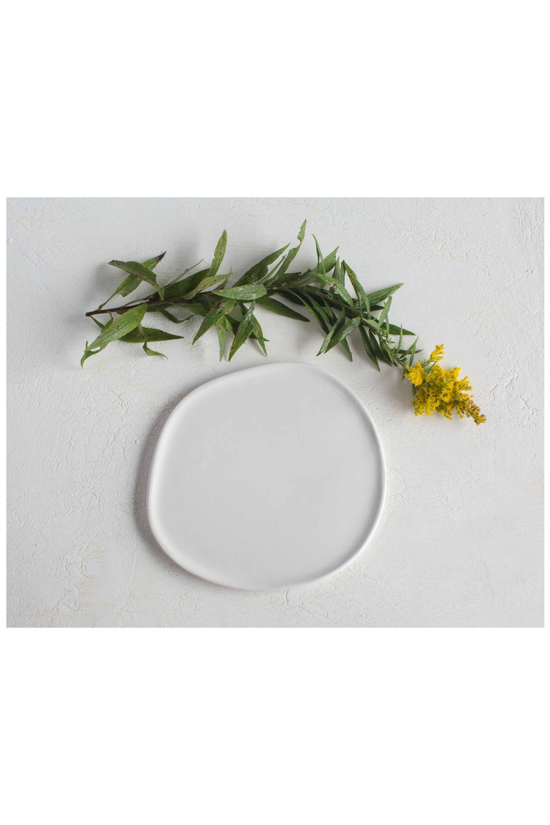 Ripple Salad Plate, Alternate, color, Matte White / Individual