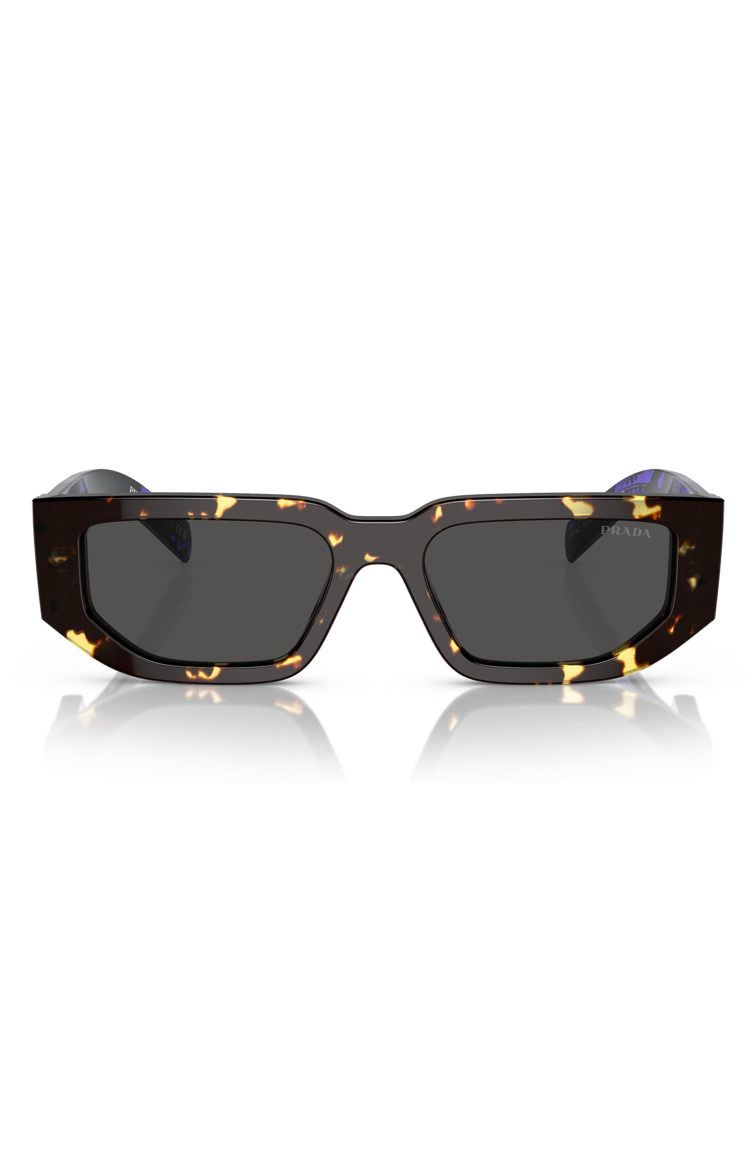Prada 56mm Rectangular Sunglasses