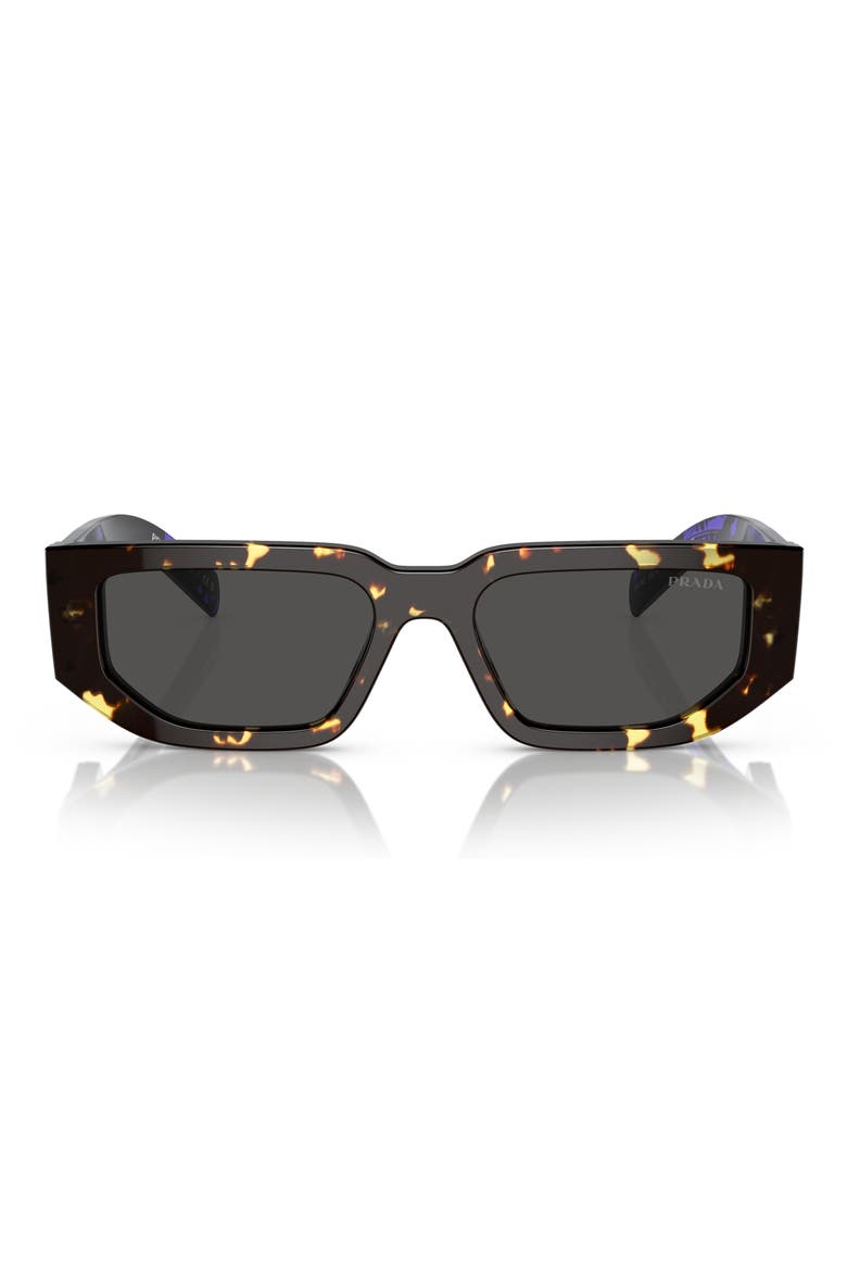 56mm Rectangular Sunglasses, Main, color, NET GRAY