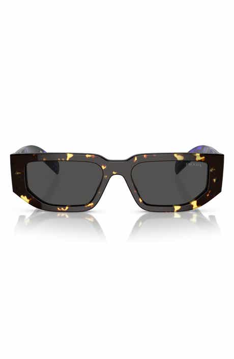 Prada 56mm Rectangular Sunglasses